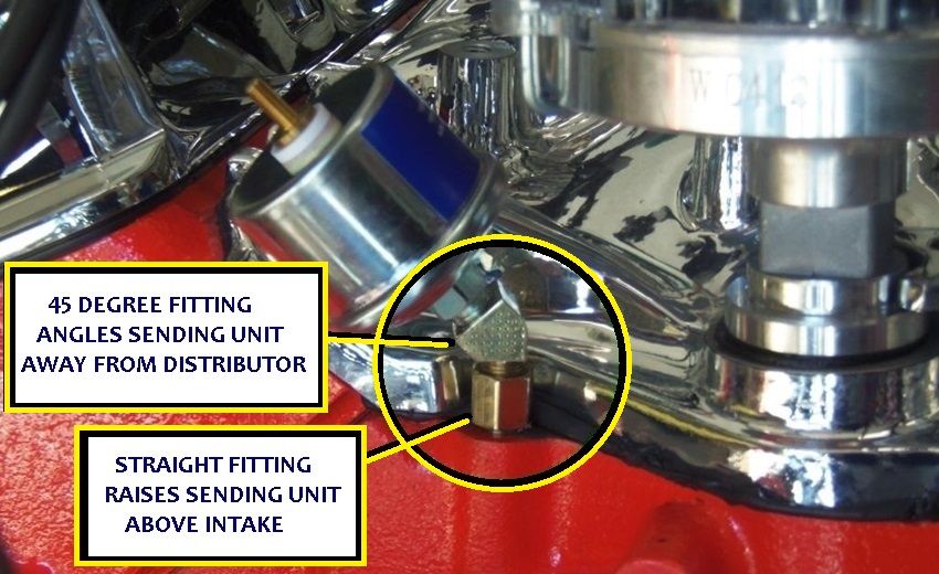 SBC OIL PRESSURE GAUGE SENDING UNIT FITTINGS / ADAPTER KIT TO CLEAR